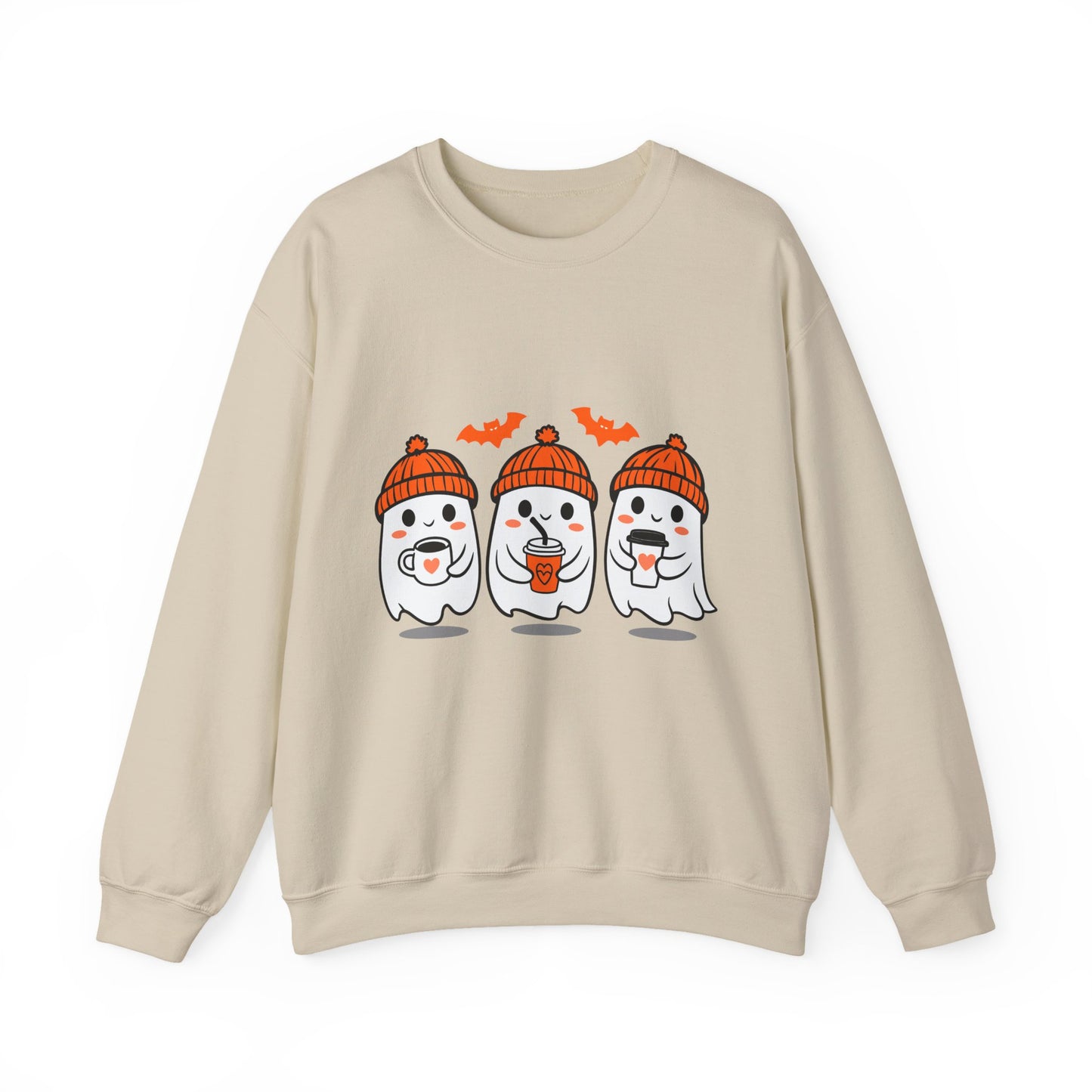 Spooky Ghosts Crewneck Sweatshirt, Halloween Sweatshirt