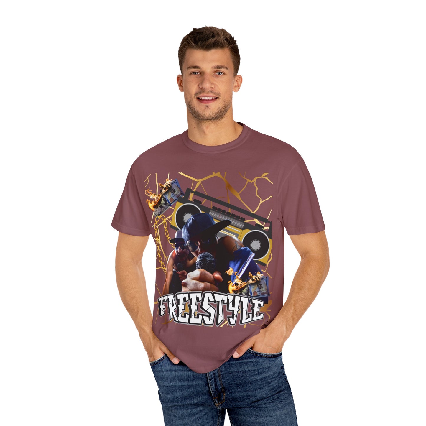 Retro Graphic T-Shirt with 'Freestyle' Design