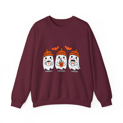 Spooky Ghosts Crewneck Sweatshirt, Halloween Sweatshirt