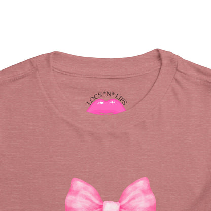 Cute Toddler Tee with Pink Bow Boots Design