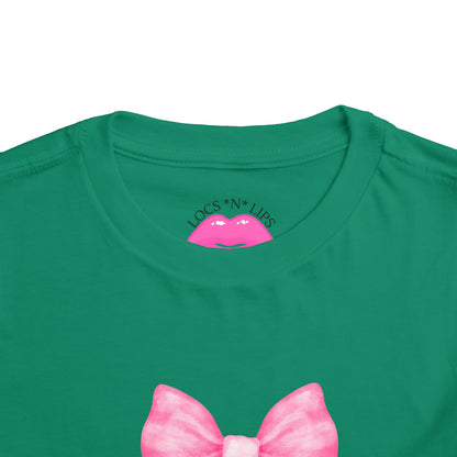 Cute Toddler Tee with Pink Bow Boots Design