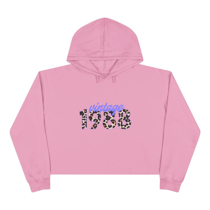 Vintage 1988 Crop Hoodie, Retro Fashion