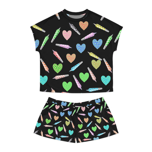 "Joint Love" Women's Short Pajama Set (AOP)
