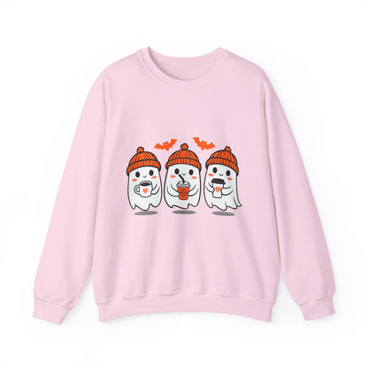 Spooky Ghosts Crewneck Sweatshirt, Halloween Sweatshirt